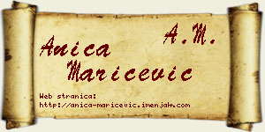 Anica Marićević vizit kartica